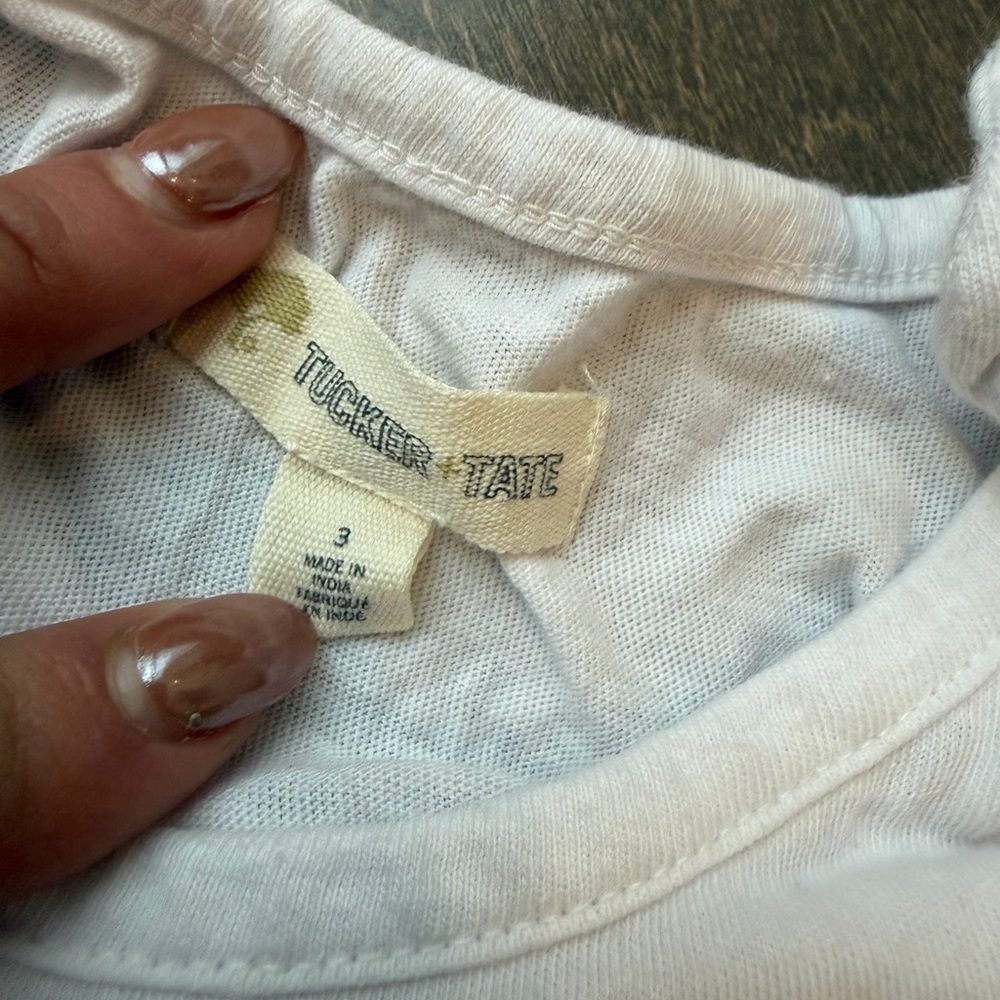 Tucker + Tate Pink to White Ombre Knot-Shoulder Tank - Picture 6 of 6